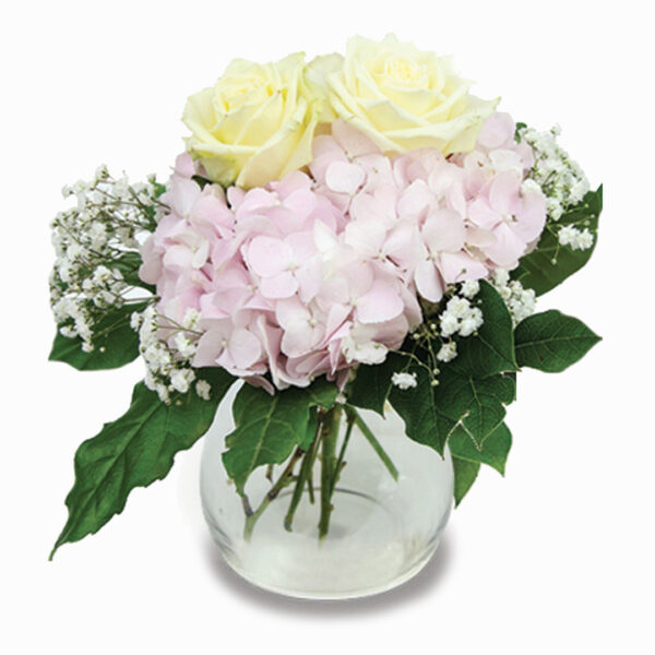 Bouquet Orthensia et Rose en grand