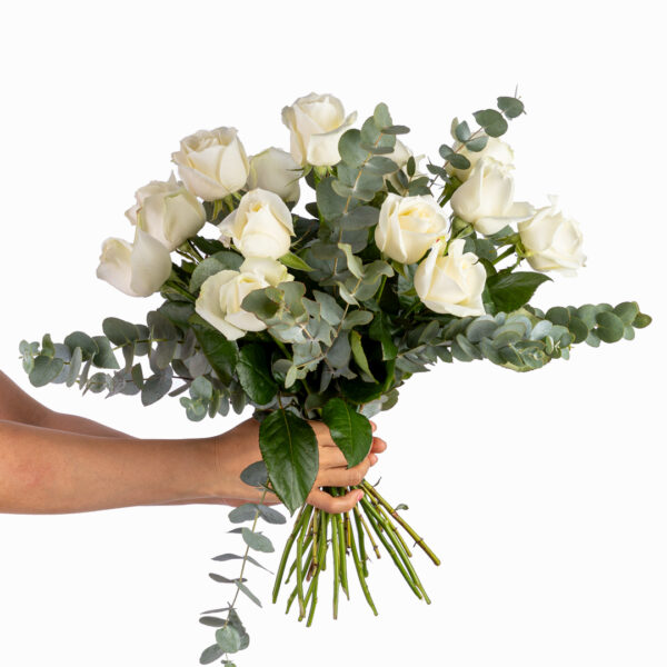 Bouquet roses blanches